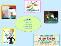 La dislessia - Benvenuto nel sito del Comprensivo "G. Sanarelli"