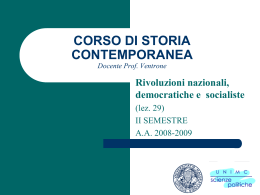 Le rivoluzioni nazionali - alfabetico dei docenti 2009
