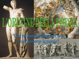LE ORIGINI DELLA POESIA