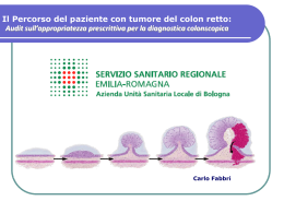 Il Percorso del paziente con tumore del colon retto