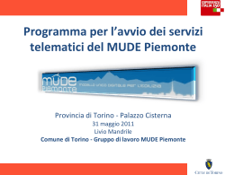 Diapositiva 1 - MUDE Piemonte