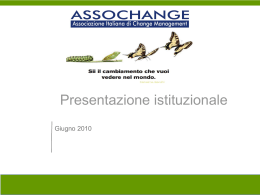 La presentazione istituzionale di Assochange