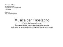 musica - Università degli Studi di Pavia