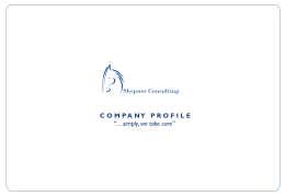 COMPAN Y PROFILE - Sleipner Consulting