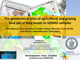The geochemical atlas of agricultural and grazing