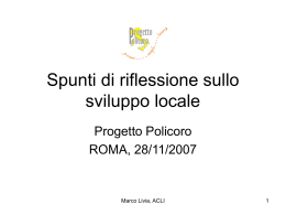 Diapositiva 1 - Progetto Policoro