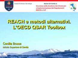 REACH e metodi alternativi. L`OECD QSAR Toolbox