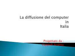 La diffusione del computer in Italia