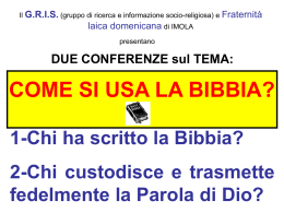 PAROLA di DIO - Chiesa Cattolica Italiana