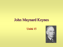 John Maynard Keynes - Dipartimento di Scienze Economiche