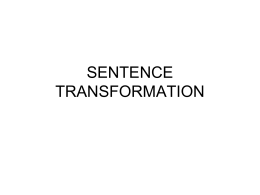 SENTENCE-TRANSFORMATION