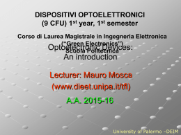 DISPOSITIVI OPTOELETTRONICI