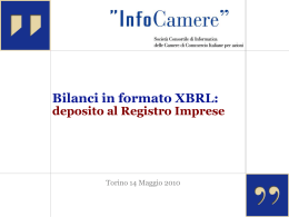 Slides a cura di Infocamere