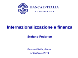 Stefano Federico: Internazionalizzazione e finanza