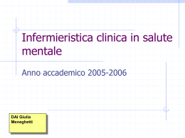 Infermieristica clinica in salute mentale