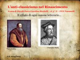 L`anti-classicismo nel Rinascimento