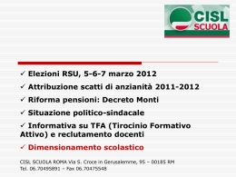SCUOLA SECONDARIA Dimensionamento scolastico: LE REGOLE