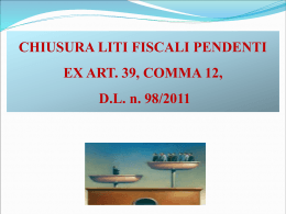La chiusura delle liti fiscali pendenti (slides powerpoint)