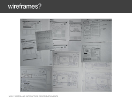 Wireframes e Interaction Design Document