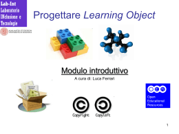 Progettare Learning Object