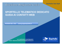 SPORTELLO TELEMATICO DEDICATO GUIDA AI CONTATTI WEB