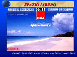 SPAZIO LIBERO Giornalino mensile della Banco di Napoli