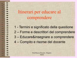 Itinerari per educare a comprendere