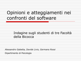 Opinioni e atteggiamenti nei confronti del software