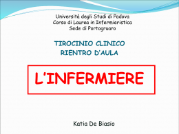 LA FIGURA DELL`INFERMIERE - Corso di Laurea in Infermieristica