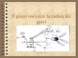 Il gioco voci-eco: la caduta dei gravi