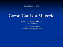 Slide Corso cani da macerie parte avanzata (Pisa 29/6/06/2010)