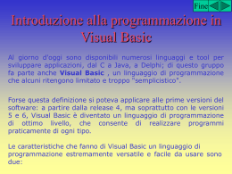 Introduzione alla programmazione in visual basic