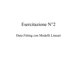 Data Fitting con Modelli Lineari