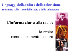 L`informazione alla radio