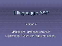 Manipolare i database conASP