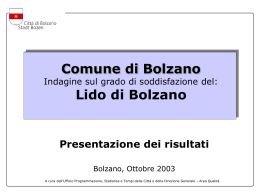 Risultati 2003 - Comune di Bolzano