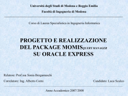 import - DBGroup - Universit&agrave; degli studi di Modena e Reggio Emilia