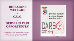 Situazione del personale della Provincia al 31.12.2014 - Wel