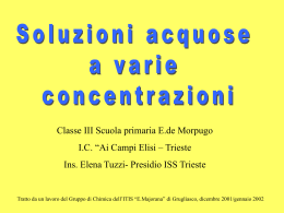 Soluzioni a varie concentrazioni