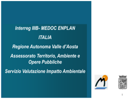 Interreg IIIB- MEDOC ENPLAN ITALIA Regione Autonoma Valle d