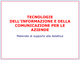 Sistemi informativi, ICT e informatica aziendale