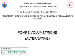 Pompe alternative - Smfc - Università Degli Studi Di Genova