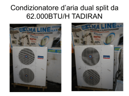 Condizionatore d`aria dual split da 62