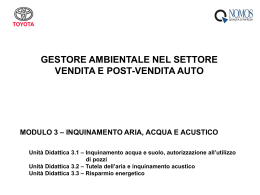 Modulo 3 - Inquinamento acqua - aria e acustico