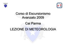 CEA 2009 Meteorologia - Corso di Escursionismo Avanzato