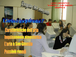 L`aria &egrave; inquinata? - Progetto SeT Macerata