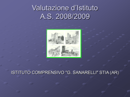 VALUTAZIONE D`ISTITUTO A