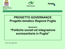 Slides - Sanit&agrave; e Politiche sociali
