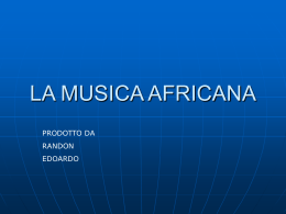 LA MUSICA AFRICANA