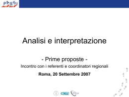 Analisi e interpretazione dei dati: proposte
